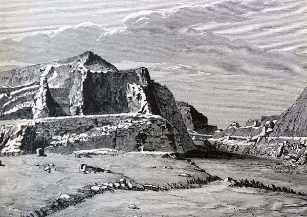 Engraving depicting the Hill of Troy