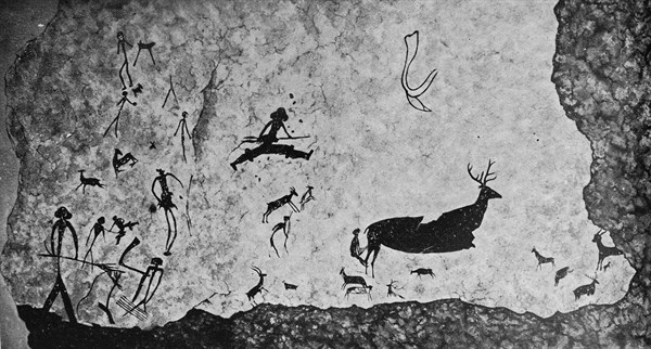 Palaeolithic cave painting at Altamira in Spain