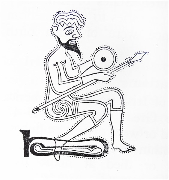 Figure of a soldier from the Book of Kells