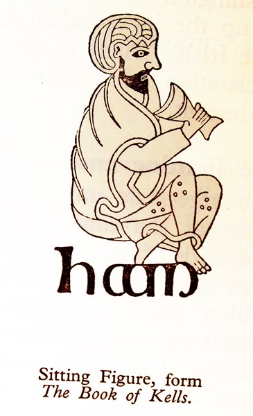 Figure drinking from a goblet