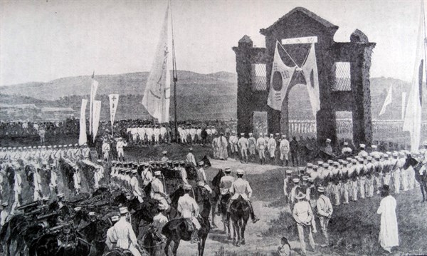 Japanese troops victorious at Asan