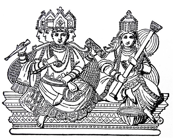 Brahma and Sarasvati