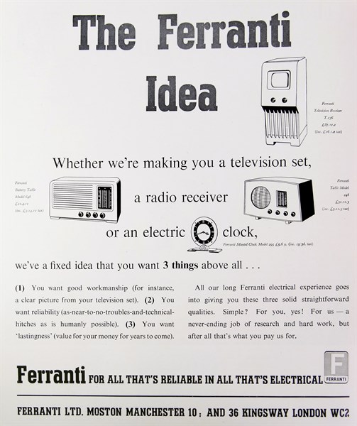 Advertisement for Ferranti