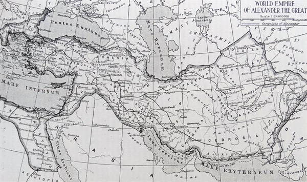 Map showing the Empire of Alexander the Great