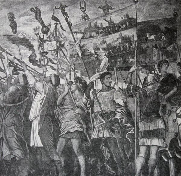 a scene from the triumph of Julius Caesar