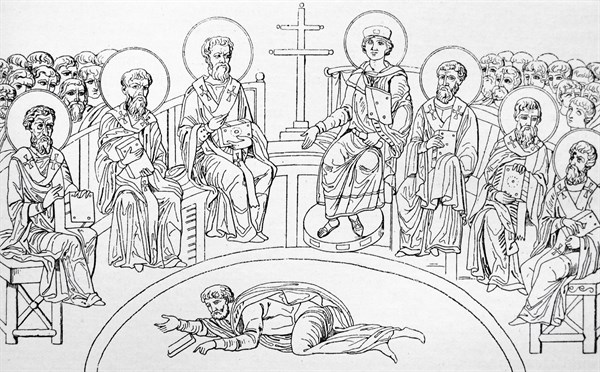Engraving depicting the Council of Nicaea