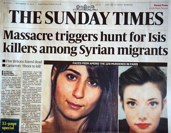 Sunday Times front page