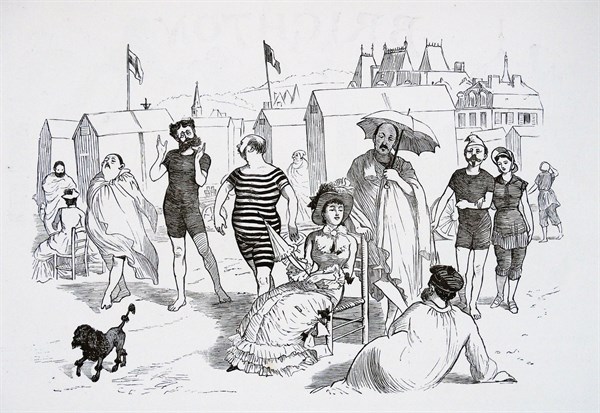 French and English on the beach