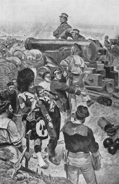 Lord Raglan viewing the successful storming of the Redan