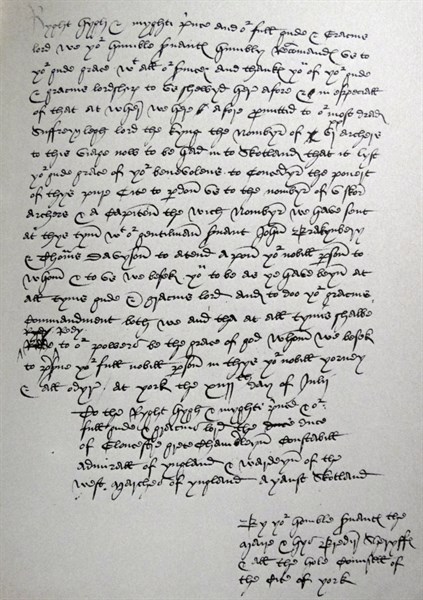 Letter from the Mayor and Council of York
