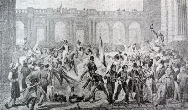 Louis Philippe leaving the Palais Royal for the Hotel de Ville after his election