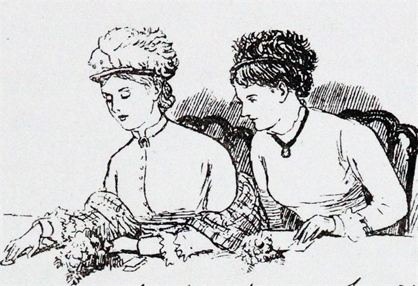 women gambling with cards and chips