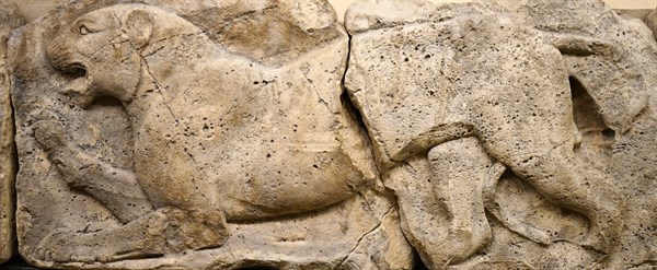 Frieze from Xanthos depicting Satyrs hunting wild animals