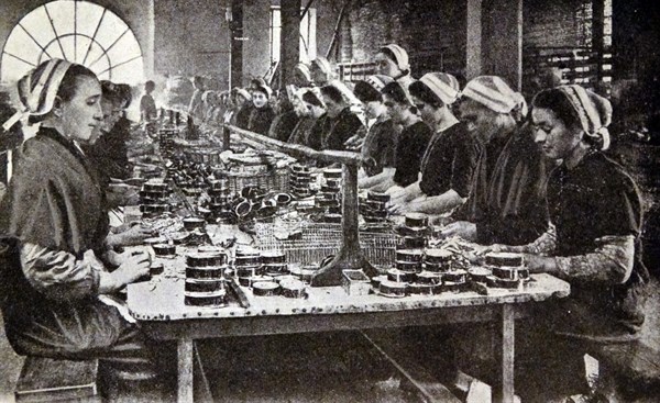 Tinning factory in Britain