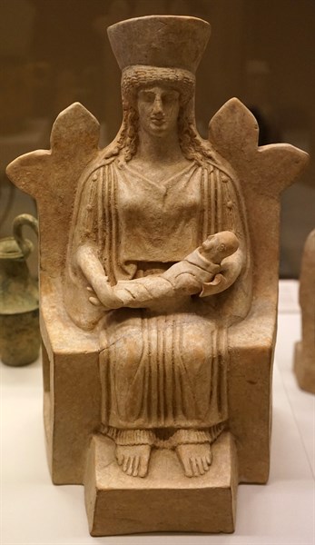 Terracotta figurine of a woman and baby from Boeotia