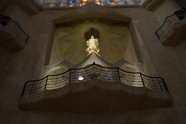 Details from the interior of the Basílica I Temple Expiatory de la Sagrada Família