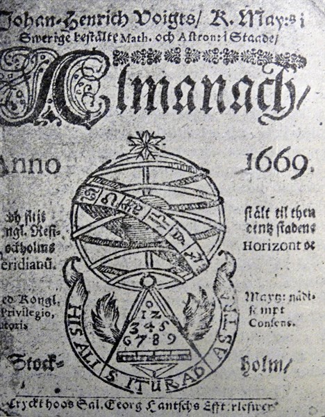 Copy of an Almanac from the 17th Century