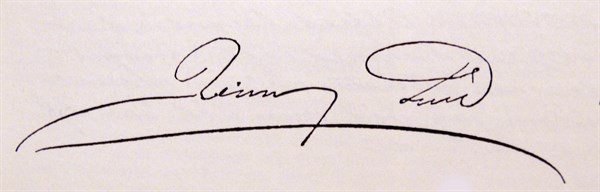Signature of Jenny Lind