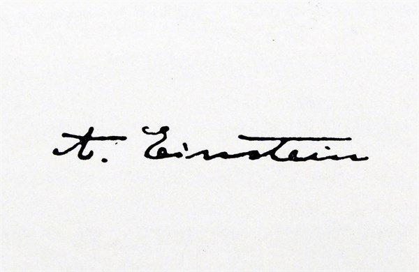 Signature of Albert Einstein