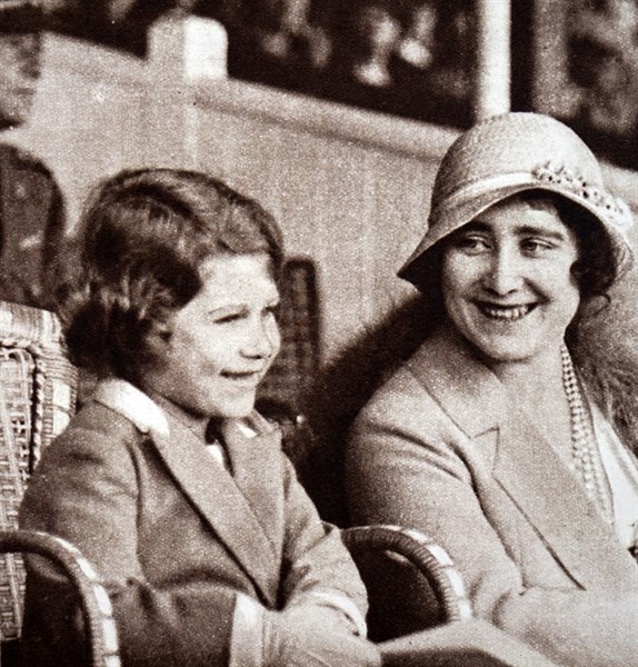 Princess Elizabeth and Lady Elizabeth at the rehearsal of the Aldershot Tattoo
