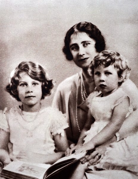 Lady Elizabeth with Princess Elizabeth and Margaret
