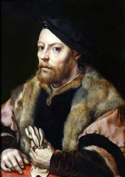 Man holding a Glove' by Jan Gossaert