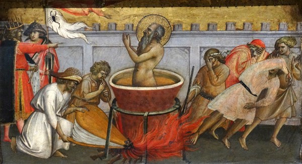 The ascension of St. john the evangelist with Saints