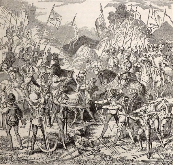 A scene from the Battle of Crécy