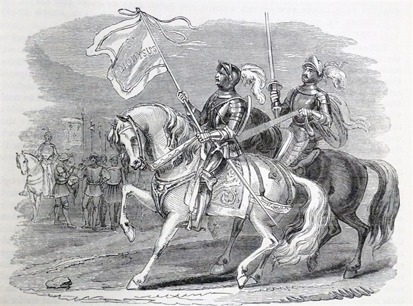 Engraving depicting the Oriflamme