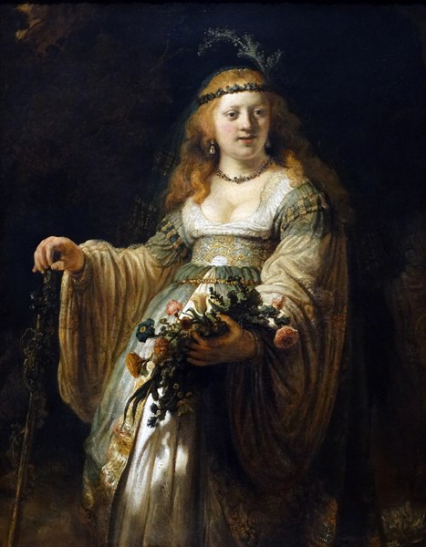 Rembrandt, 'Saskia van Uylenburgh in Arcadian Costume'