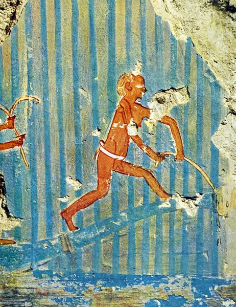 Egyptian tomb wall painting