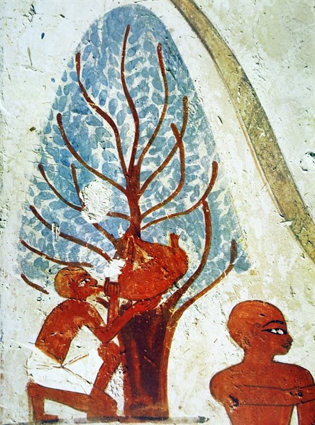 Egyptian tomb wall painting