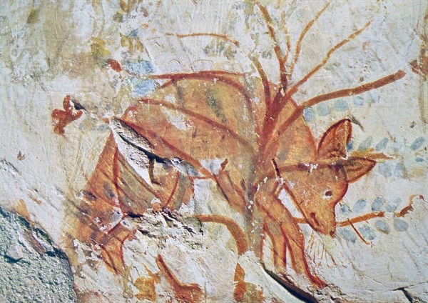 Egyptian tomb wall painting
