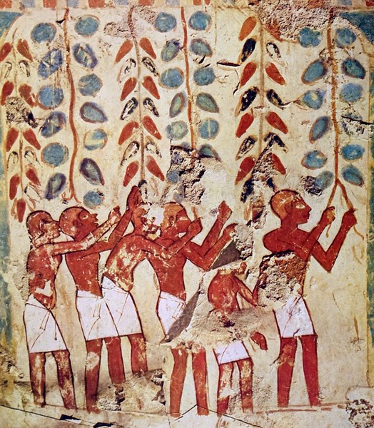Egyptian tomb wall painting