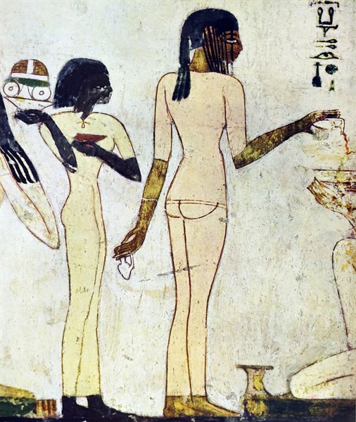 Egyptian tomb wall painting