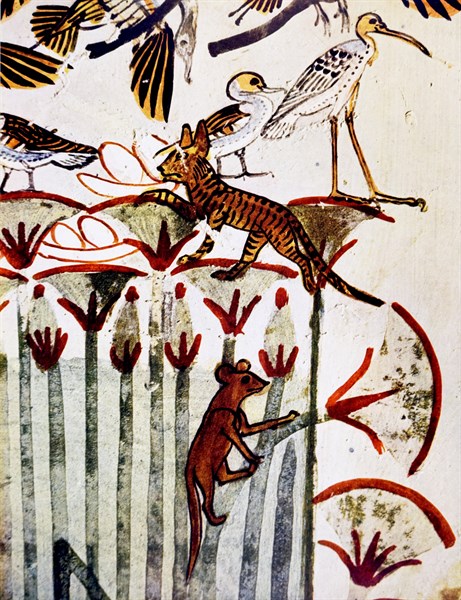 Egyptian tomb wall painting