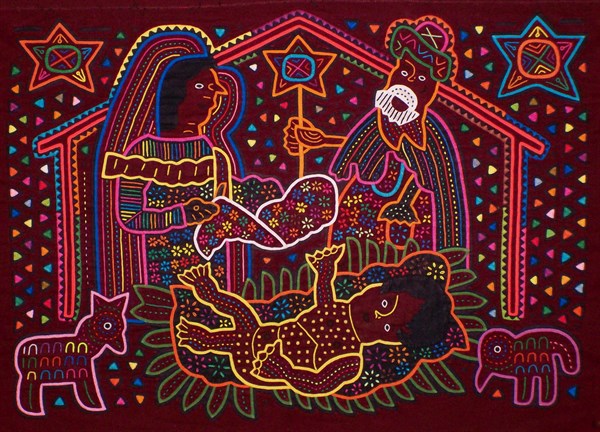 Mola textile by Kuna Indian artist