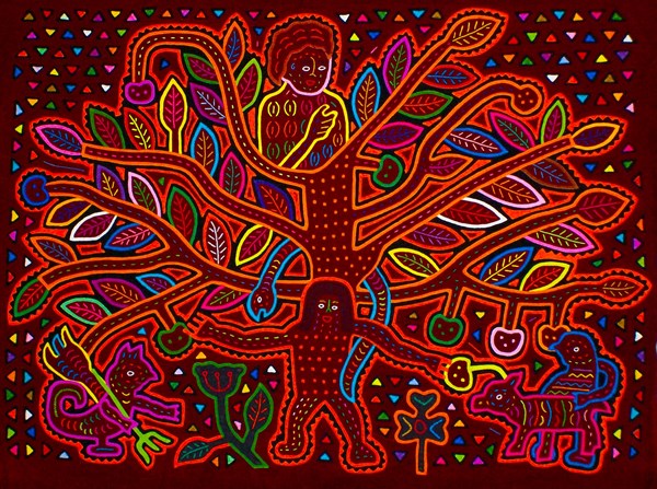 Mola textile by Kuna Indian artist