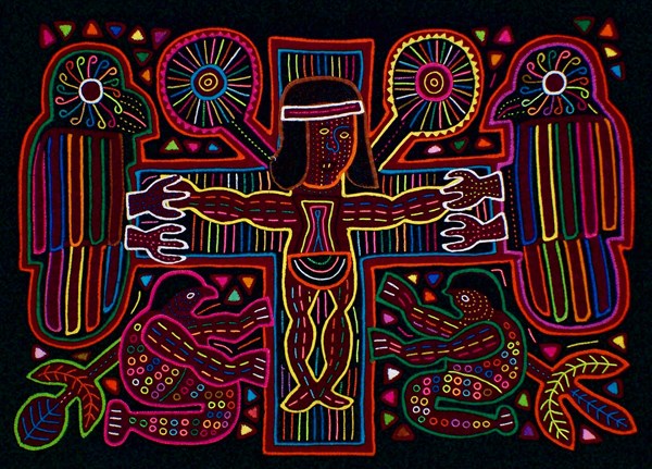 Mola textile by Kuna Indian artist