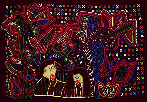 Mola textile by Kuna Indian artist