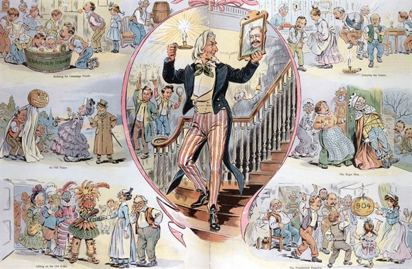 Uncle Sam's Halloween by Samuel Ehrhart, 1862-1937, artist dated 1904