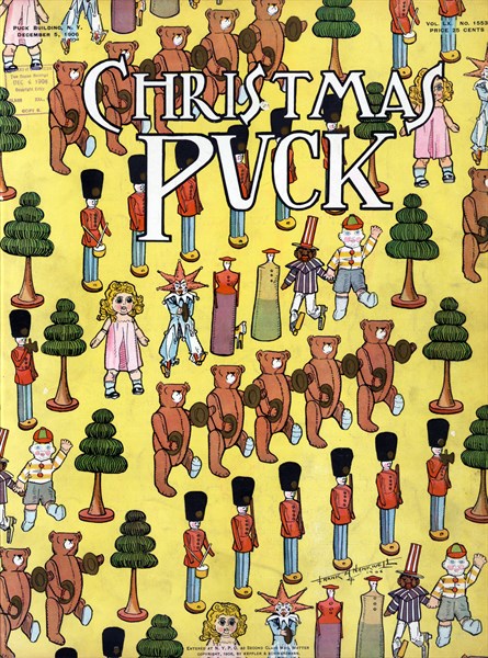 Christmas Puck by Frank A. Nankivell, 1869-1959, artist 1906.