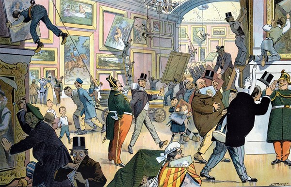 Daily scene in the Louvre by Samuel Ehrhart