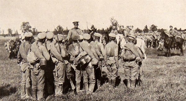 Russian soldiers near Warsaw.