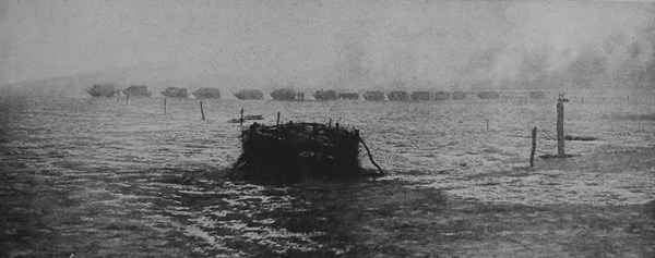 French tanks in formation as they journey to a battlefield.
