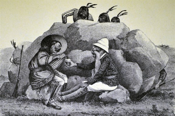 Currier & Ives Illustration. A Howling Swell-On the War Path