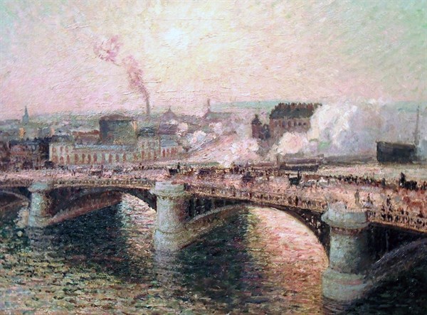 Le Pont Boieldieu a Rouen, Soleil Couchant, 1895 by Camille Pissarro