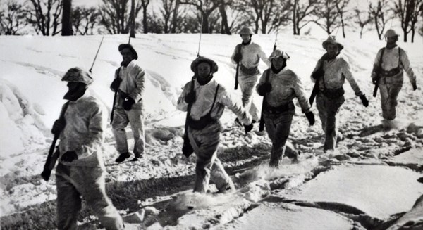 British soldiers on the western front winter 1939 WWII.