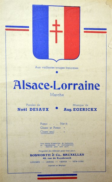 Cover of French patriotic song sheet