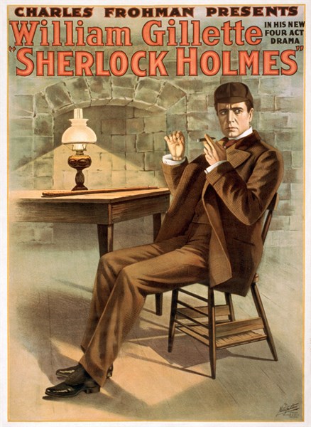 William Hooker Gillette, as Sherlock Holmes
